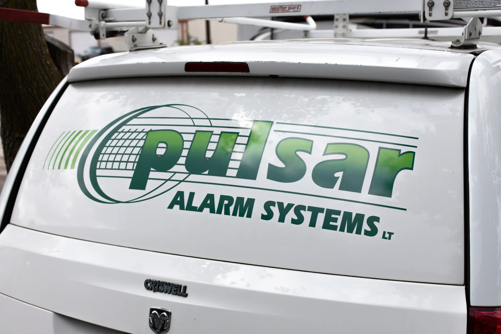 Pulsar Alarm Systems service truck serving New Hampshire