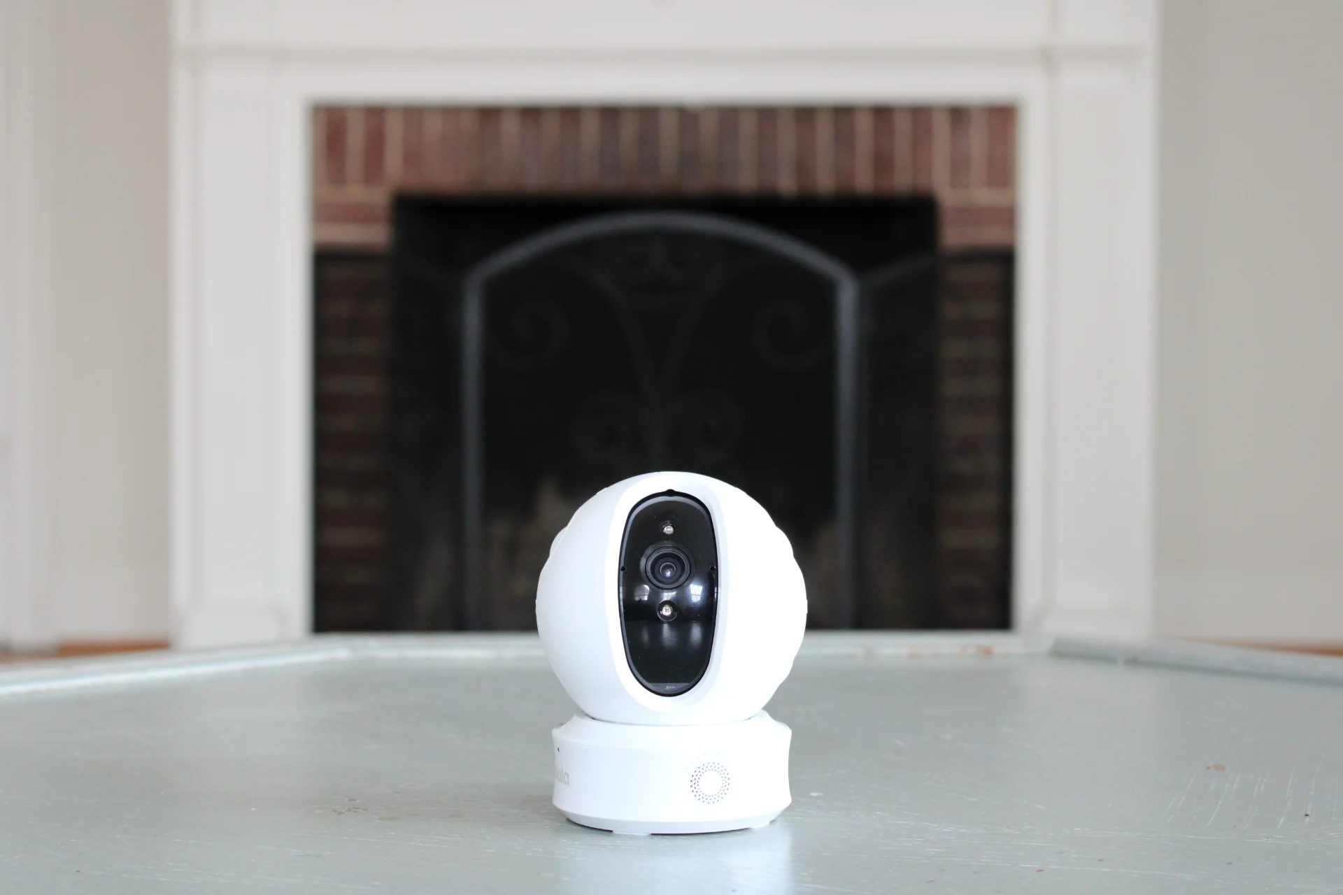 Modern indoor security camera with spherical design